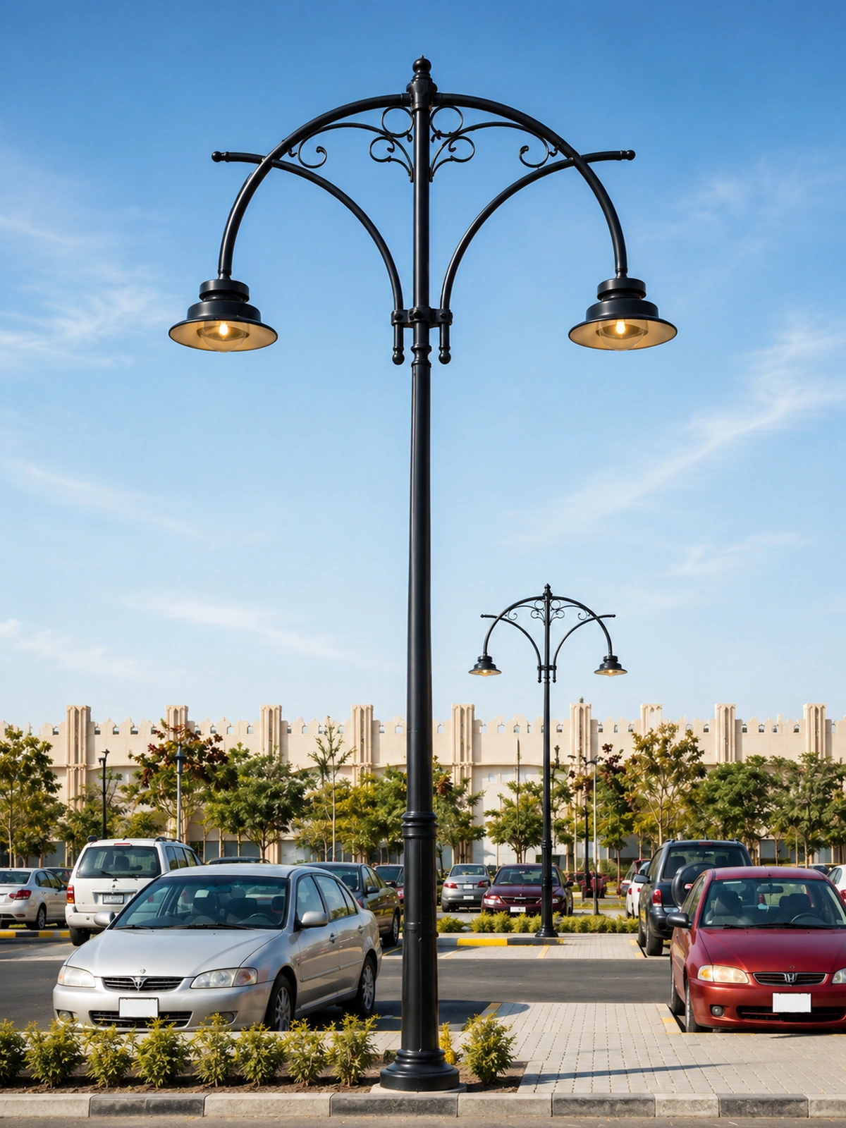 Decorative street light pole details