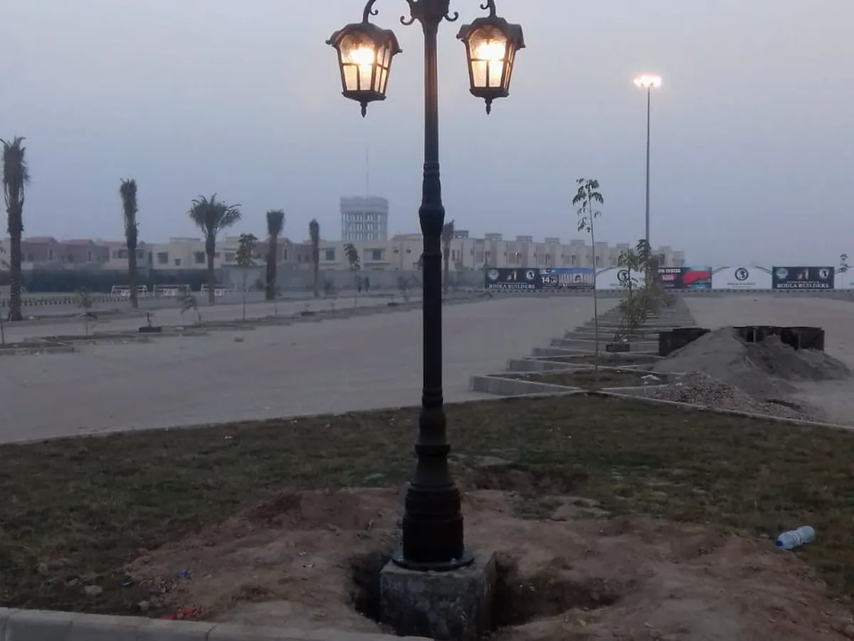 Garden pole installation